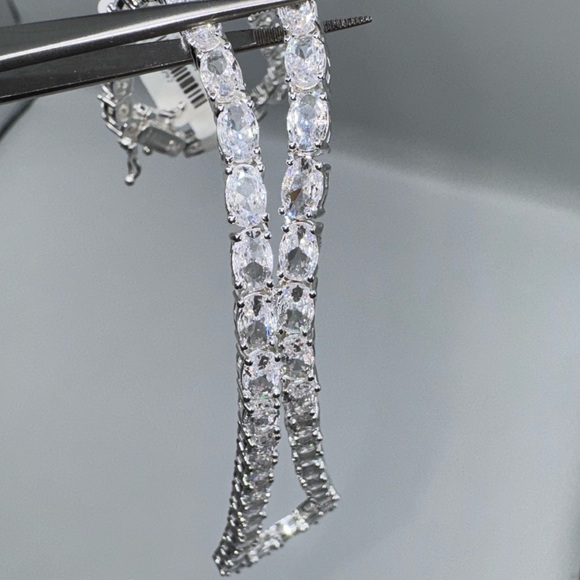 28ct Oval Tennis Necklace - Picture 15 of 16